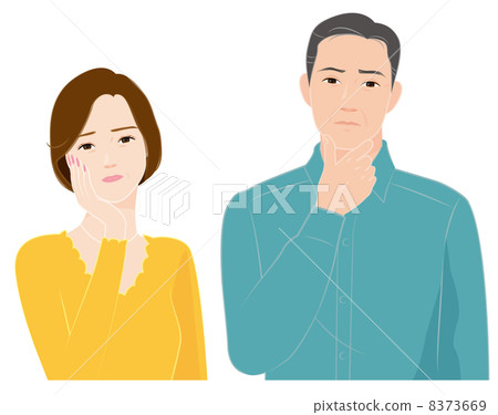 感到懷疑的年長夫婦 感到懷疑的年長夫婦 8373669