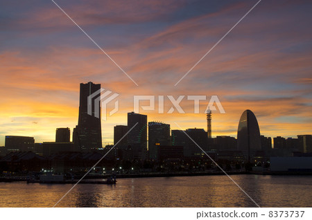 橫濱Minatomirai在晚上風景21 8373737