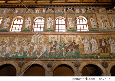 three magi offer gifts to the virgin in Sant Apollinare Nuovo 8374030