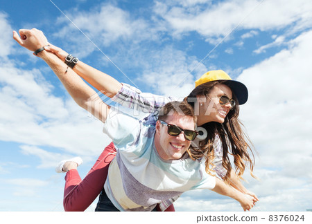 teenagers having fun outside 8376024
