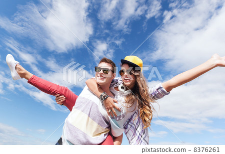 teenagers having fun outside 8376261
