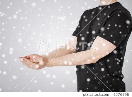 man hands showing something 8376596