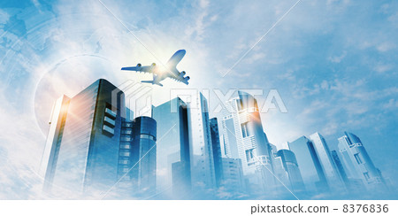 Plane in sky 8376836