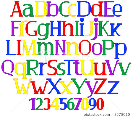 merry multicolored alphabet - Stock Illustration [8378010] - PIXTA