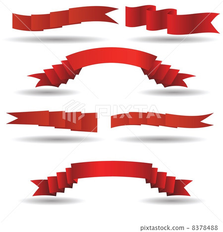 set of red banners 8378488