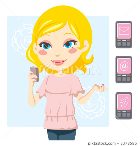 Mobile Phone Woman Mobile Phone Woman 8378586