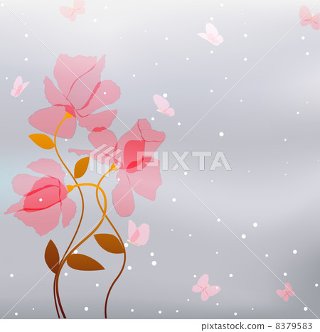 pink flowers with butterfly pink flowers with butterfly 8379583