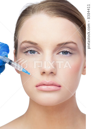 Calm beautiful blonde having injection above the lips Calm beautiful blonde having injection above the lips 8384411