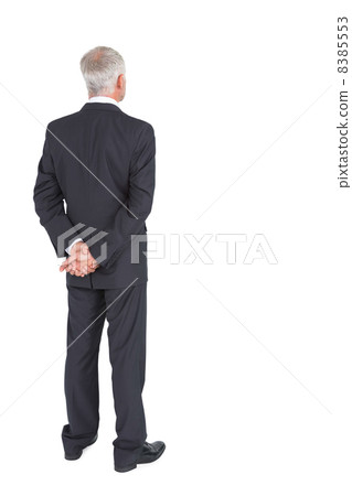Rear view of mature businessman posing Rear view of mature businessman posing 8385553