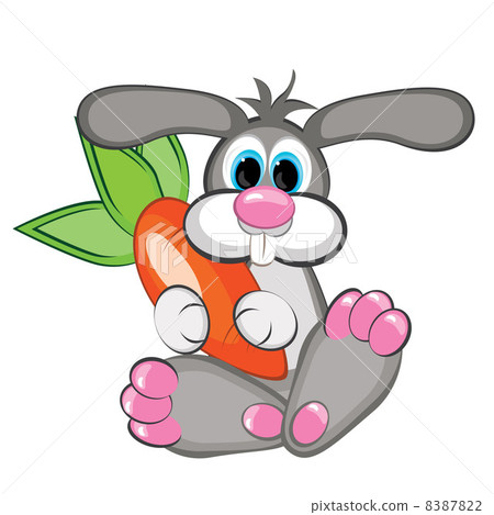 Rabbit with a giant carrot Rabbit with a giant carrot 8387822