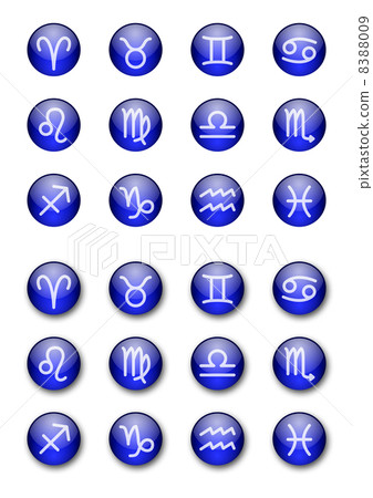 12星座按鈕材質(藍色) 12星座按鈕材質(藍色) 8388009
