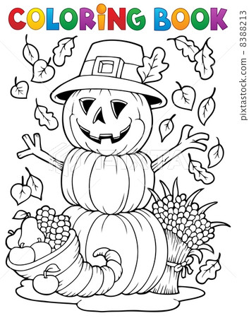 Coloring book Thanksgiving image 4 Coloring book Thanksgiving image 4 8388213