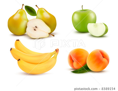 Big group of different fruit. Vector. Big group of different fruit. Vector. 8389154