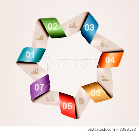 Info graphics banner with numbers. Retro design template. Vector illustration Info graphics banner with numbers. Retro design template. Vector illustration 8389158
