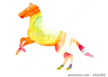 New Year's Card material (watercolor paint) New Year's Card material (watercolor paint) 8402060
