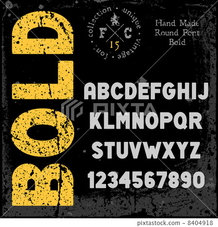 Handmade retro font Handmade retro font 8404918
