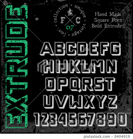 Handmade retro font Handmade retro font 8404919