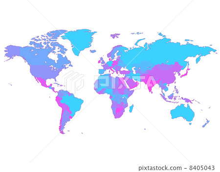 Violet World map with countries 8405043