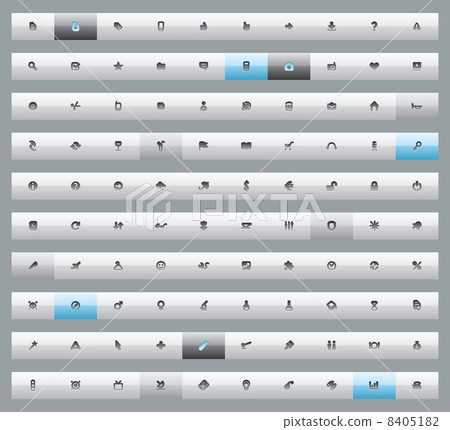 100 interface buttons 8405182