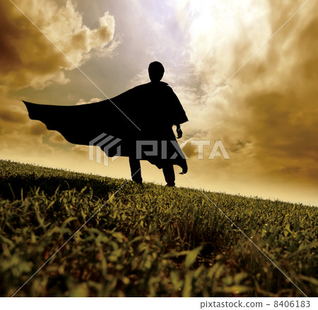 A hero standing on a hill A hero standing on a hill 8406183