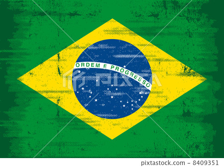 Brazilian grunge flag. Brazilian grunge flag. 8409351