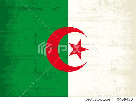 Algerian grunge flag 8409439