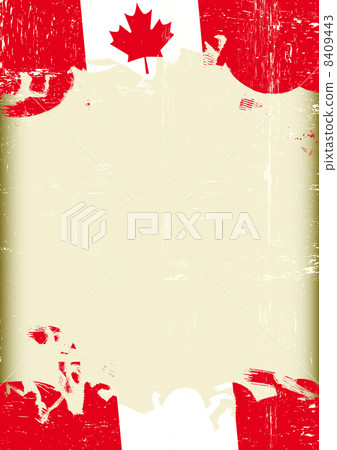 Grunge canadian flag 8409443