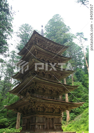 Haguroyama five-storied pagoda 8409567