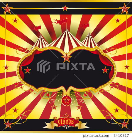Red and yellow circus leaflet 8410817