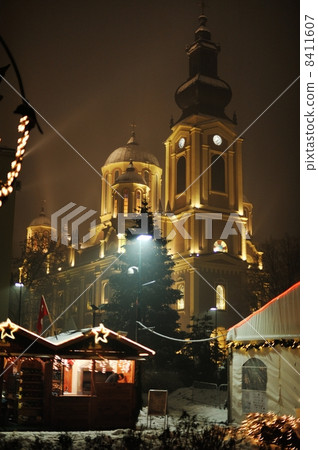 Night lights at city for celebrating christmas 8411607