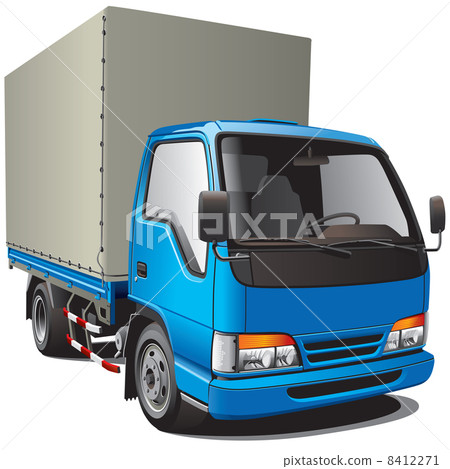 small blue truck 8412271