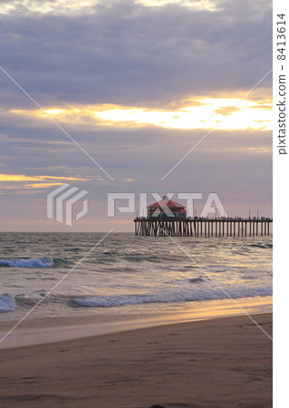 海灘夏天的黃昏 海灘夏天的黃昏 8413614