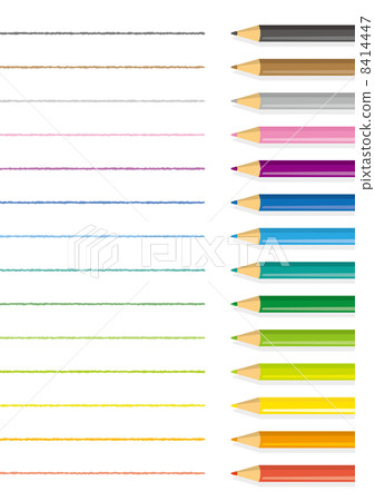 Draw a line with colored pencil 8414447