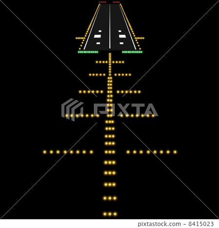 Landing lights. Vector illustration. 8415023