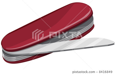 Survival knife on white 8416849