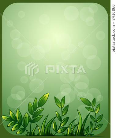 A stationery with green leaves A stationery with green leaves 8416866