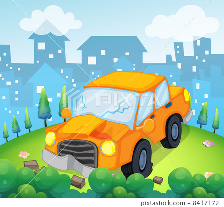 A car crash at the hilltop A car crash at the hilltop 8417172