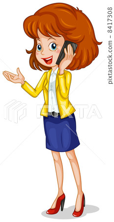 A businesswoman using a cellphone 8417308
