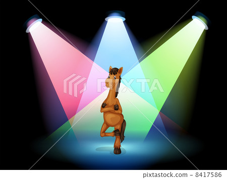 A horse standing at the stage A horse standing at the stage 8417586