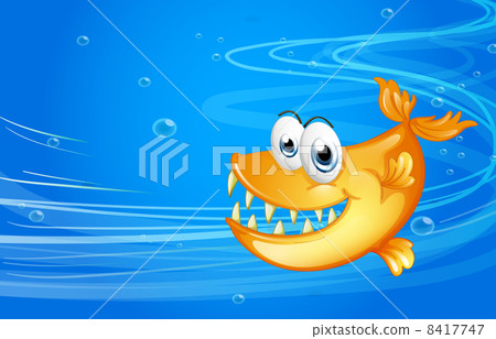 A sea with a yellow shark 8417747