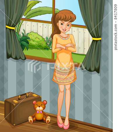 A young girl going on a journey 8417809