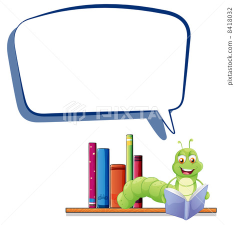 A caterpillar reading with an empty callout A caterpillar reading with an empty callout 8418032