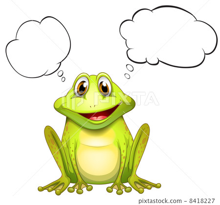 A frog with an empty thought - Stock Illustration [8418227] - PIXTA