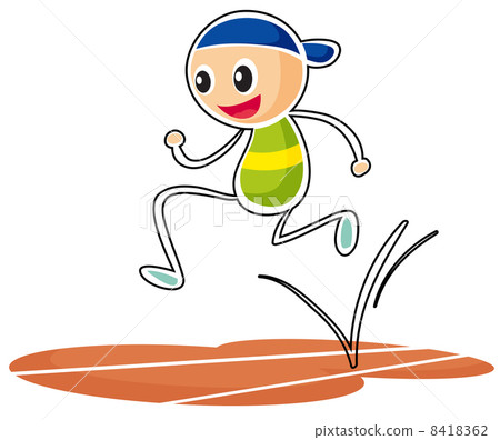 A sketch of a boy running A sketch of a boy running 8418362