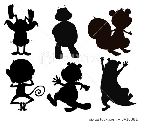 Silhouette forms of animals Silhouette forms of animals 8418381