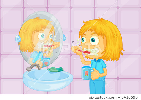 Brushing teeth Brushing teeth 8418595