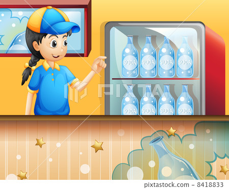 A girl in the soda shop 8418833