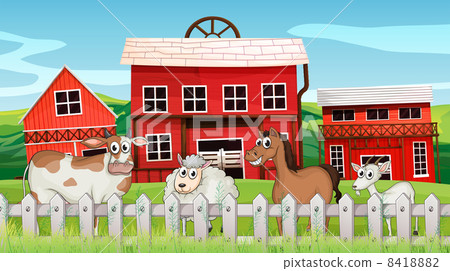 Animals inside the fence Animals inside the fence 8418882