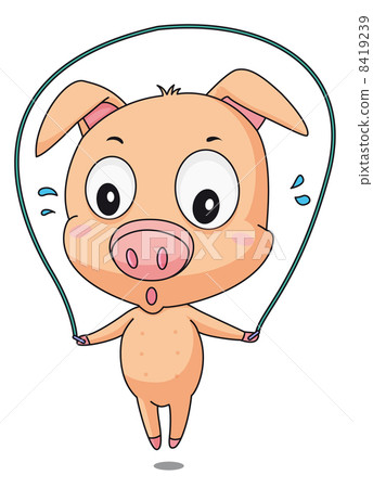 Skipping pig Skipping pig 8419239