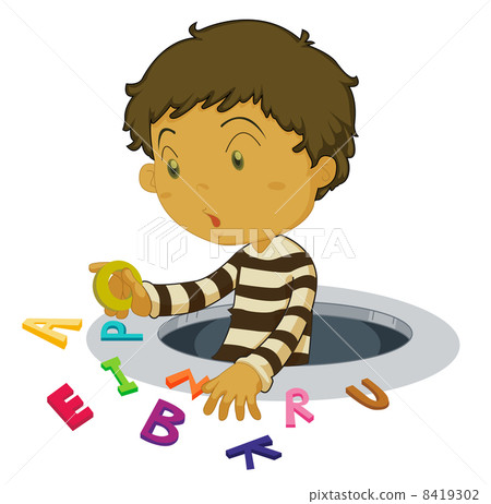 Boy with letters Boy with letters 8419302